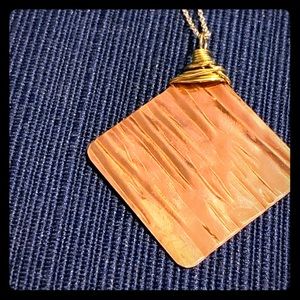 Copper, gold, & silver necklace